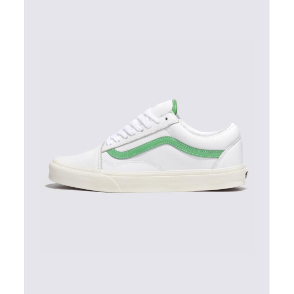 スニーカー ^VANS^ Old School Leather White Green VN000CR5WGR1