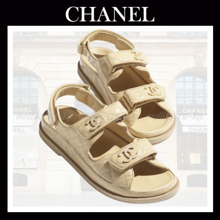 上品カラー☆オシャレ【CHANEL】シャネル フラットサンダル