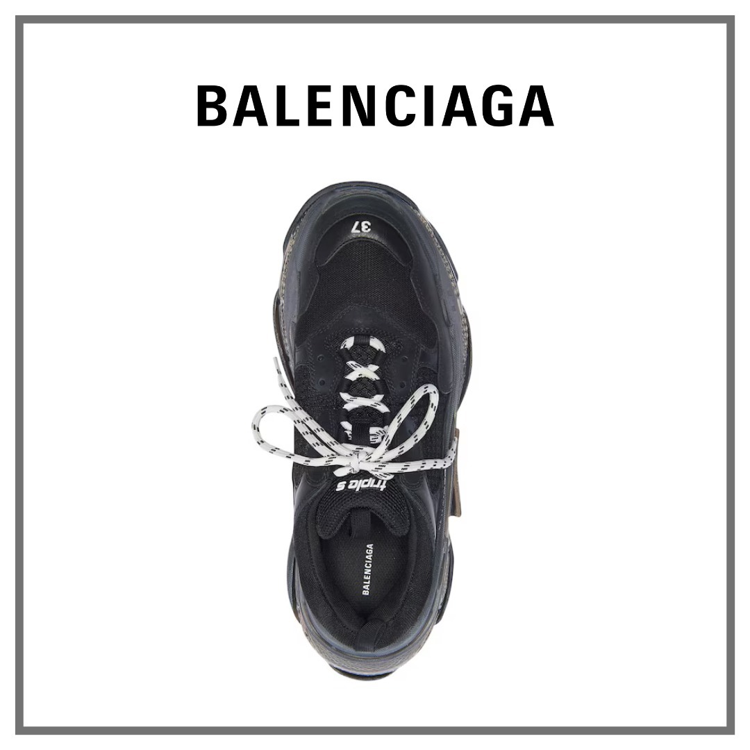 【BALENCIAGA】Triple S Clear Sole スニーカー ブラック 24.5cm