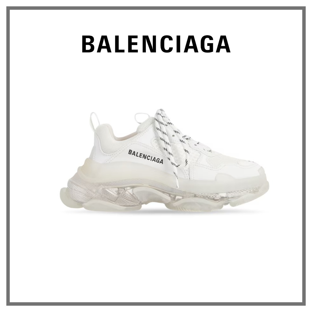 【BALENCIAGA】Triple S Clear Sole スニーカー ホワイト 24.5cm