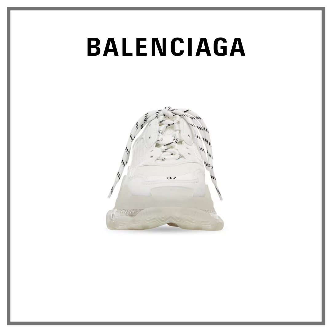 【BALENCIAGA】Triple S Clear Sole スニーカー ホワイト★26cm