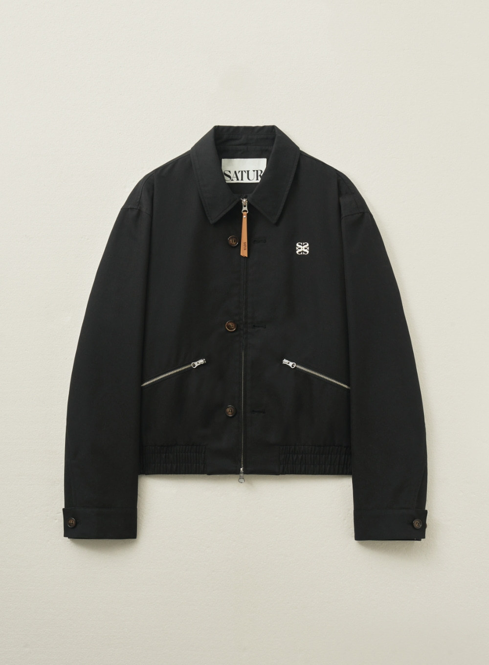 ★2024SS新作★SATUR★Teo Cotton Collar Short Jacket 25SS]SATUR☆Teo Cotton Collar Short Jacket カラージャケット