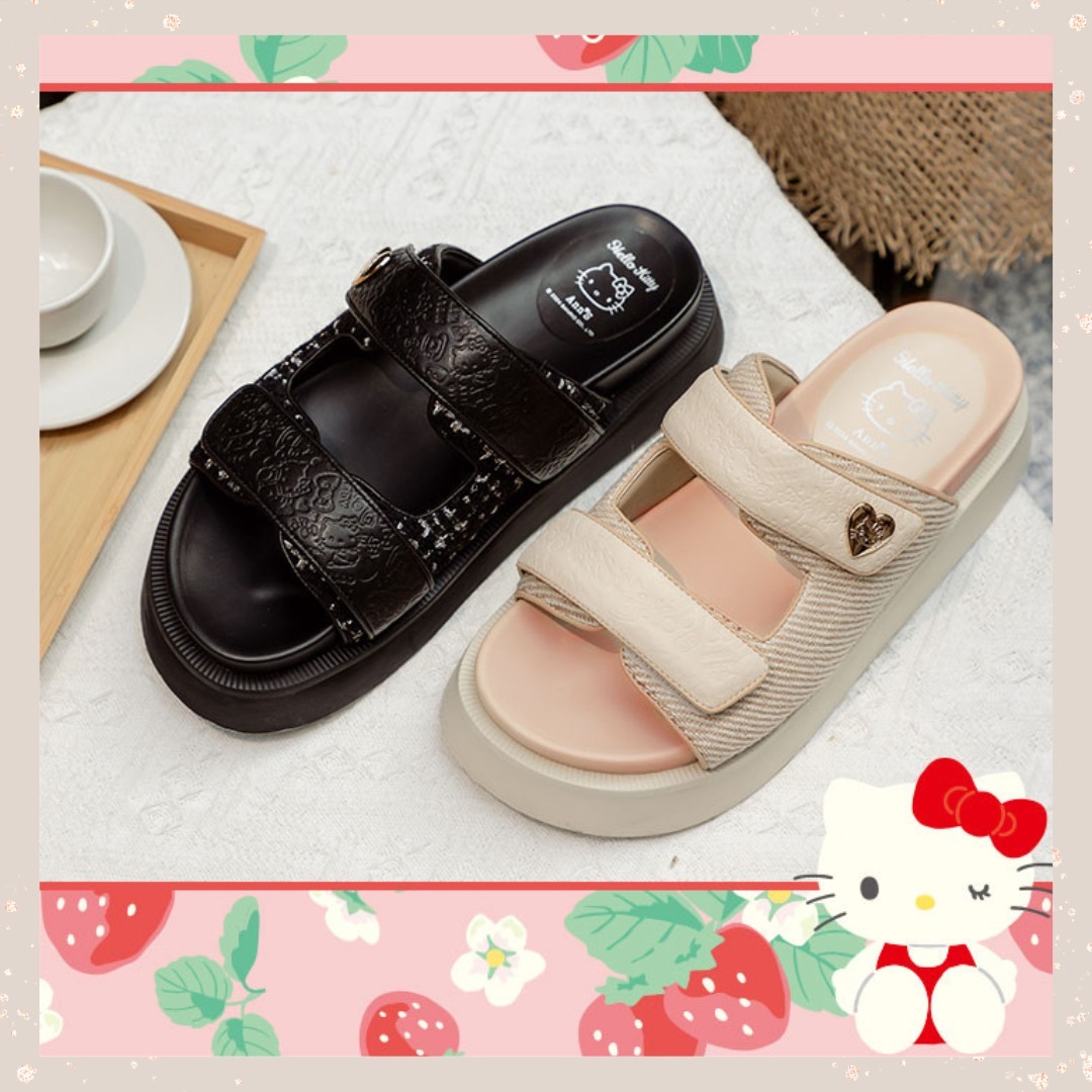 追跡有★ハローキティ 2WAY リボンの取り外せる サンダル
