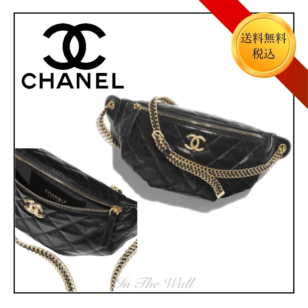 使い勝手が良い◎【CHANEL】25P ウエストバッグ ブラック