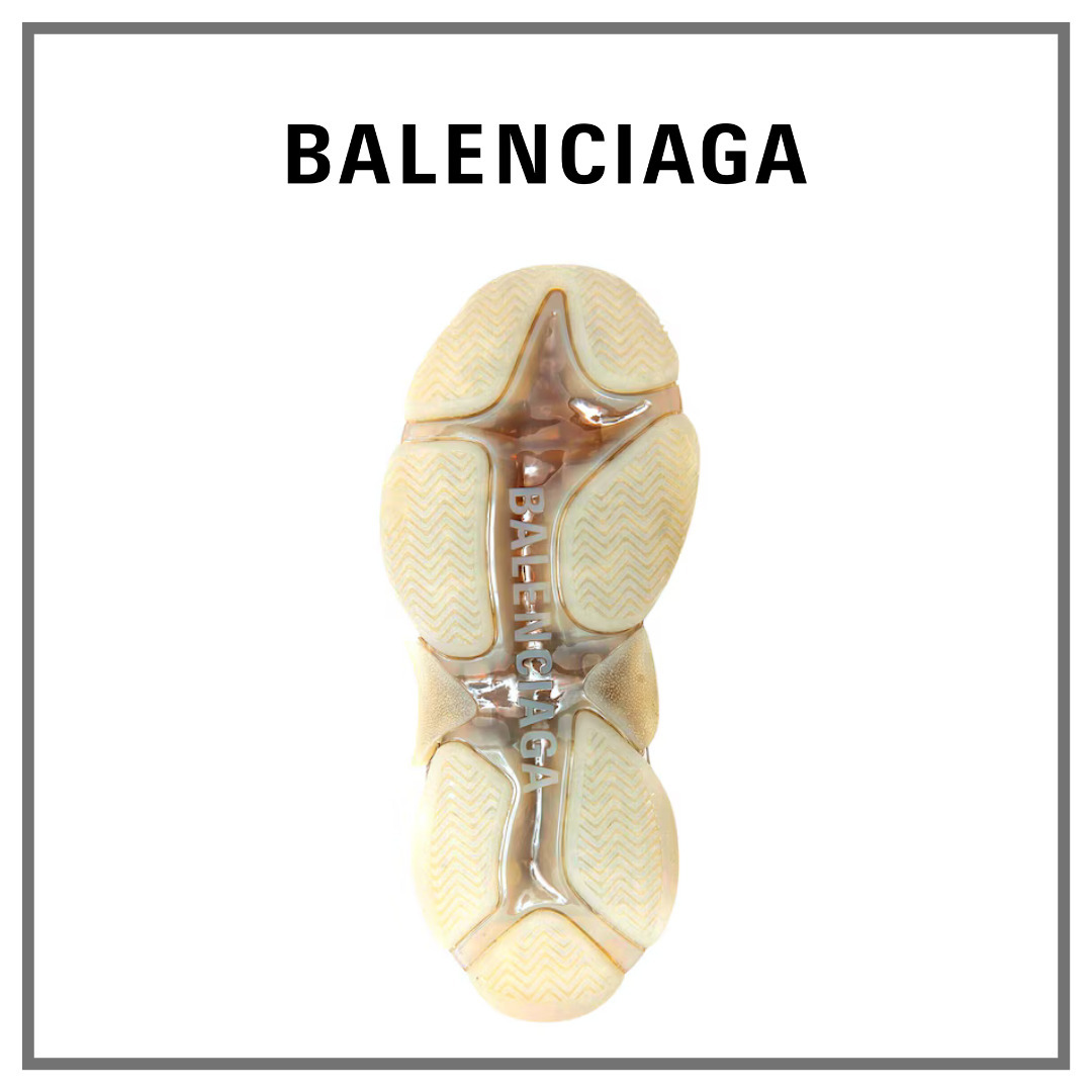 【BALENCIAGA】Triple S Clear Sole スニーカー ベージュ 24.5cm