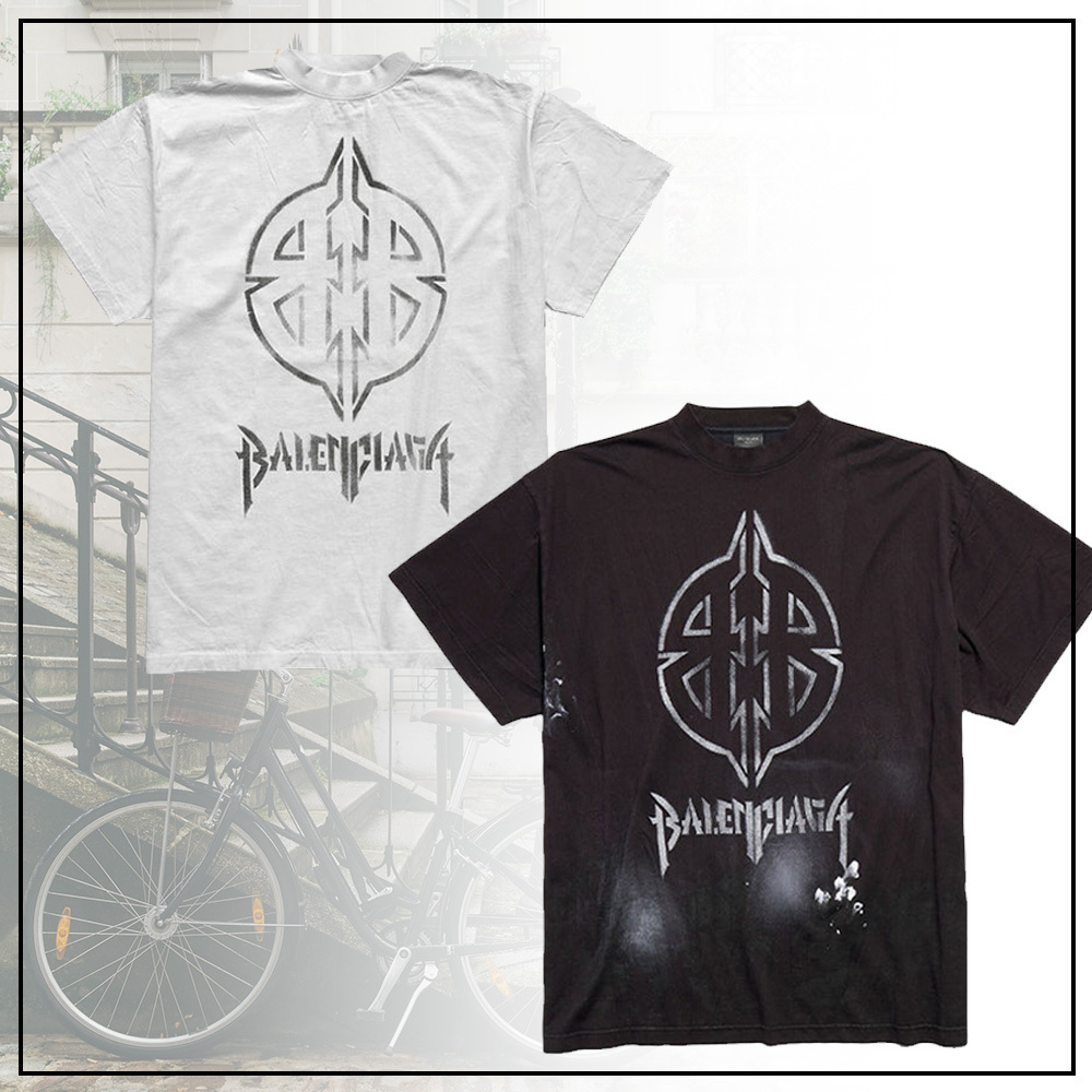 BALENCIAGA フロントロゴ デザイン オーバーサイズ Tシャツ