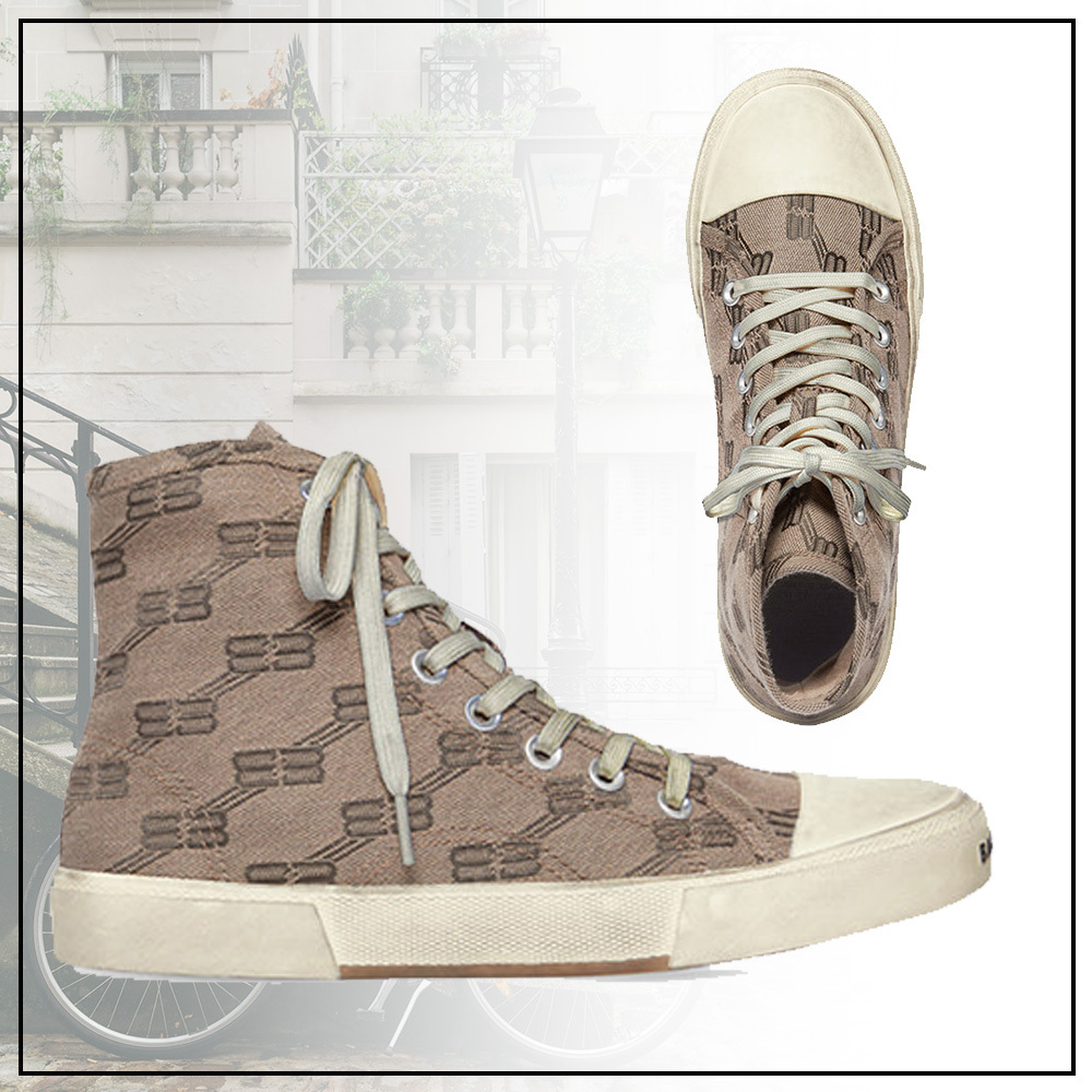 BALENCIAGA パリハイトップ スタイリッシュ スニーカー シンプル