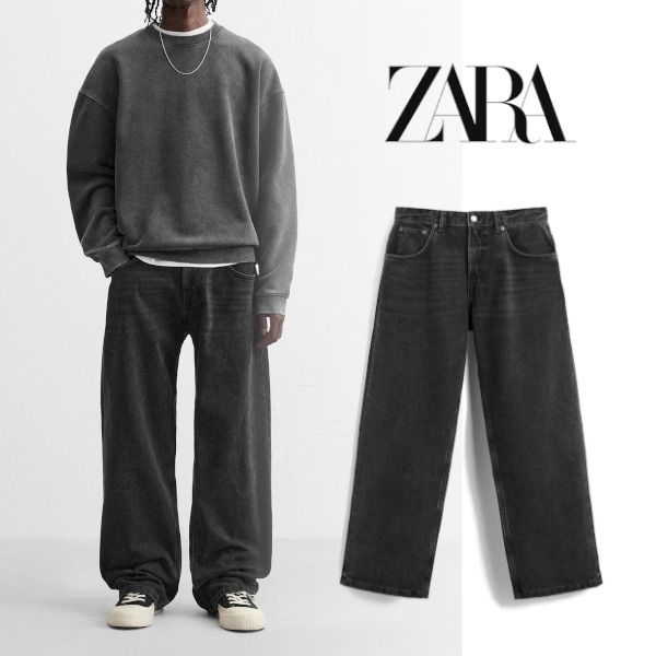 リラックスフィット ジャカードパンツ - アイス グレー | ZARA