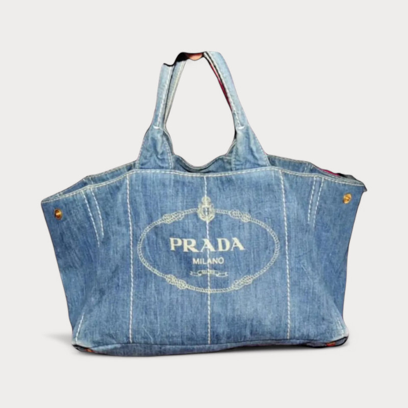PRADA デニム ハンドバッグ【ランク：A】