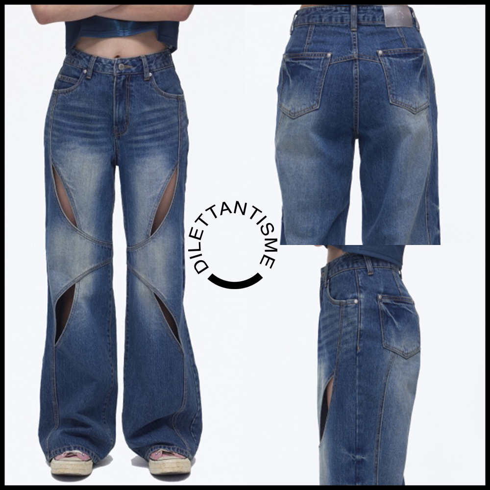 DILETTANTISME ■ Cats Eye Cutout Denim Pants パンツ