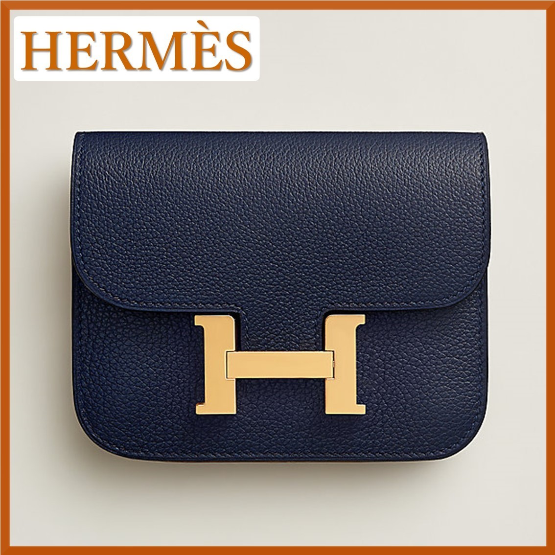 【大人気★コンスタンス】HERMESスリムバッグミッドナイトブルー