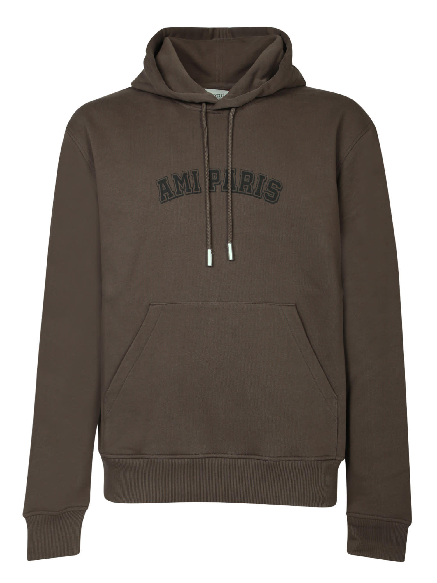 【送料&関税込】Ami Alexandre Mattiussi Logo Brown Hoodie