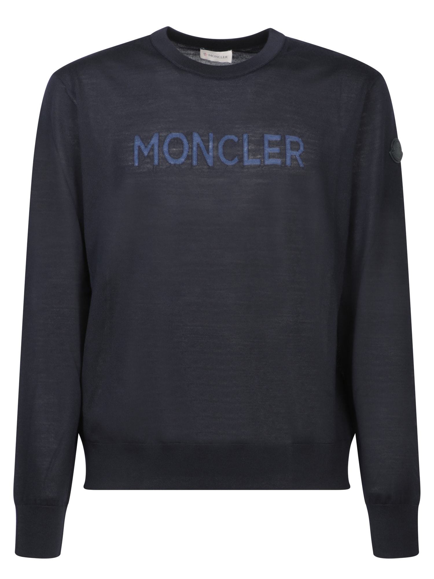 【送料&関税込】Moncler Logo Blue Sweater