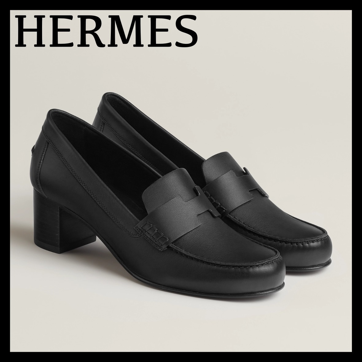 《上品なデザイン♪》HERMES パンプス《アンタンポレル》50