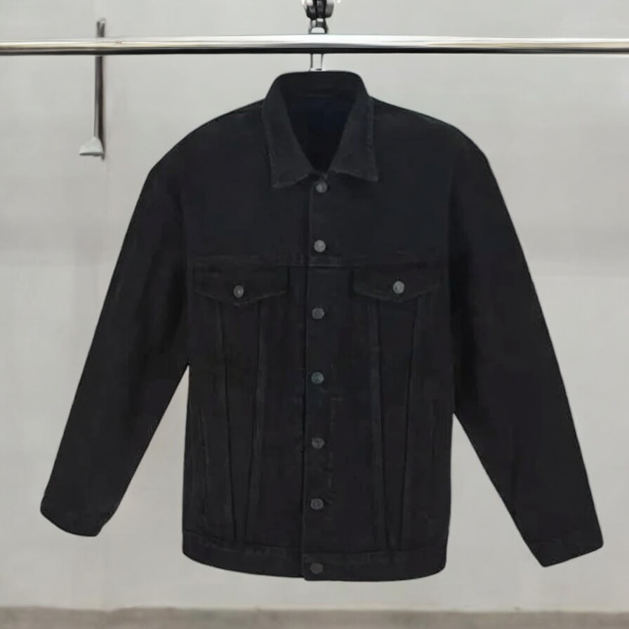 Balenciaga ウォッシュド デニムジャケット | ブラック