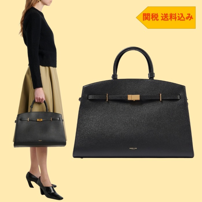 【DEMELLIER】Hudson スモールレザートートバッグ DEMELLIER】Hudson スモールレザートートバッグ