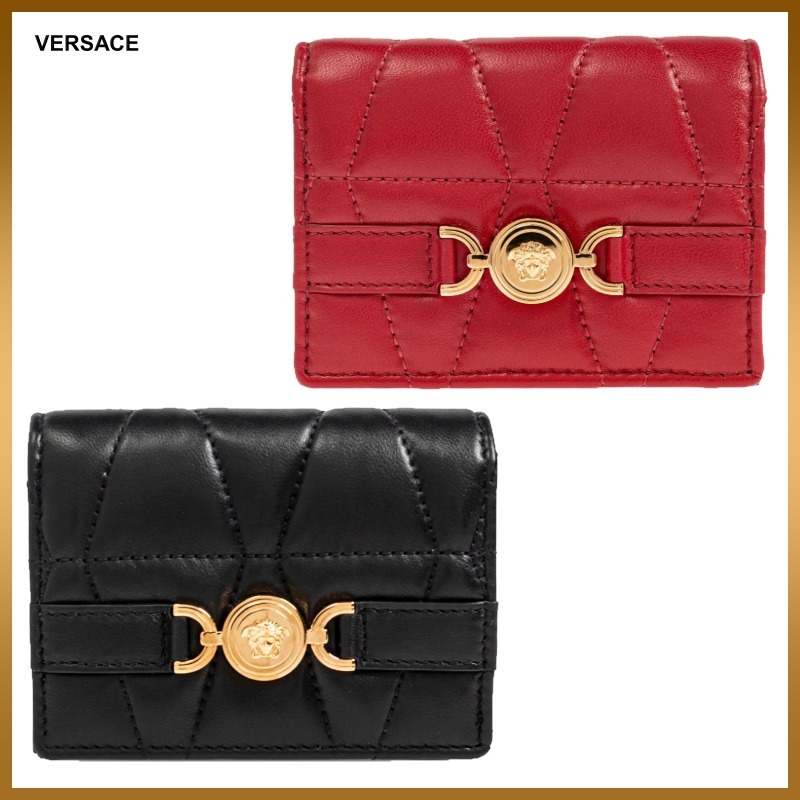 【VERSACE】メデューサ プレート キルティング ウォレット 財布