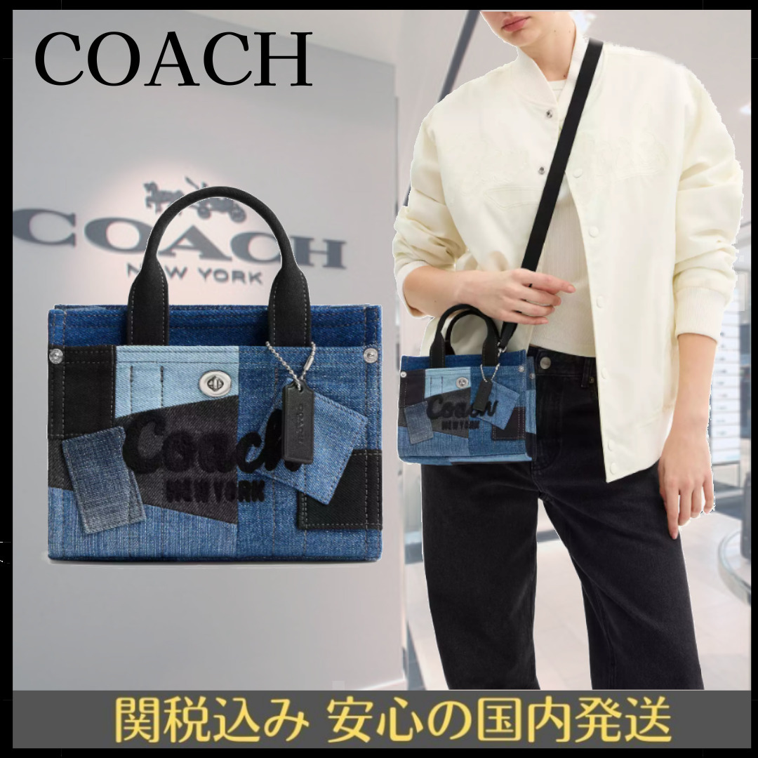 NEW【COACH】カーゴ トート バッグ 20・パッチワーク