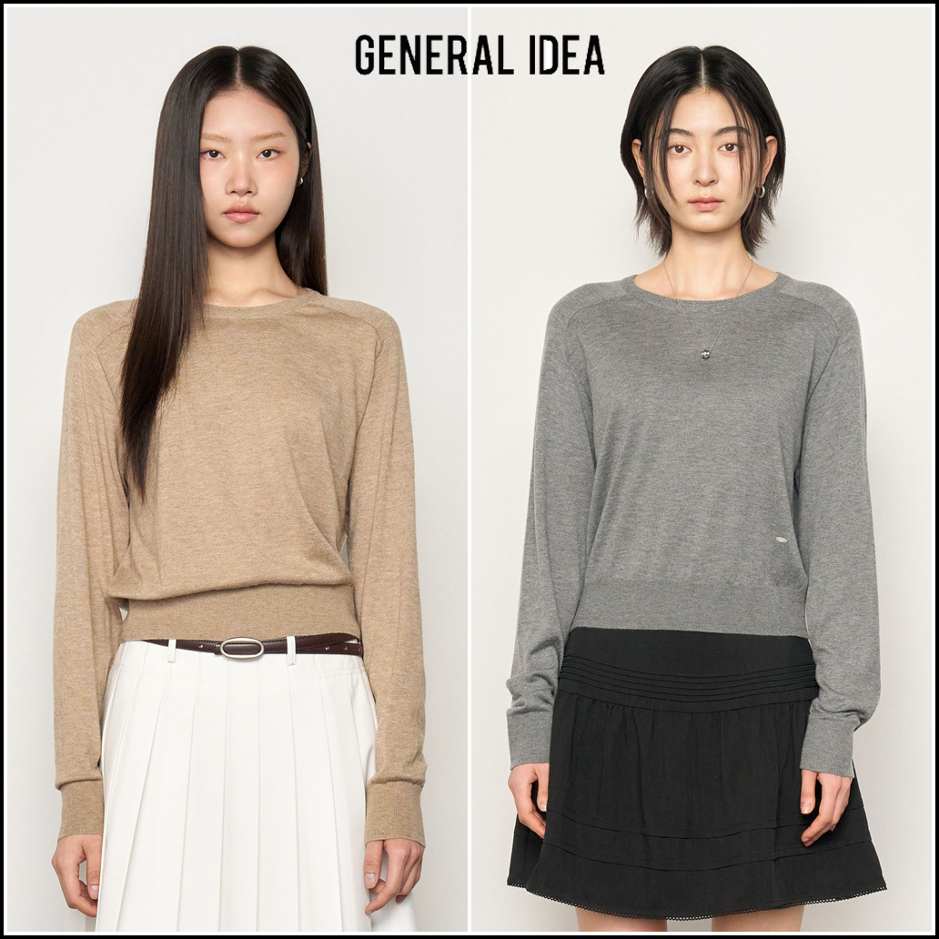 【GENERAL IDEA】Wool Crew Neck Pullover