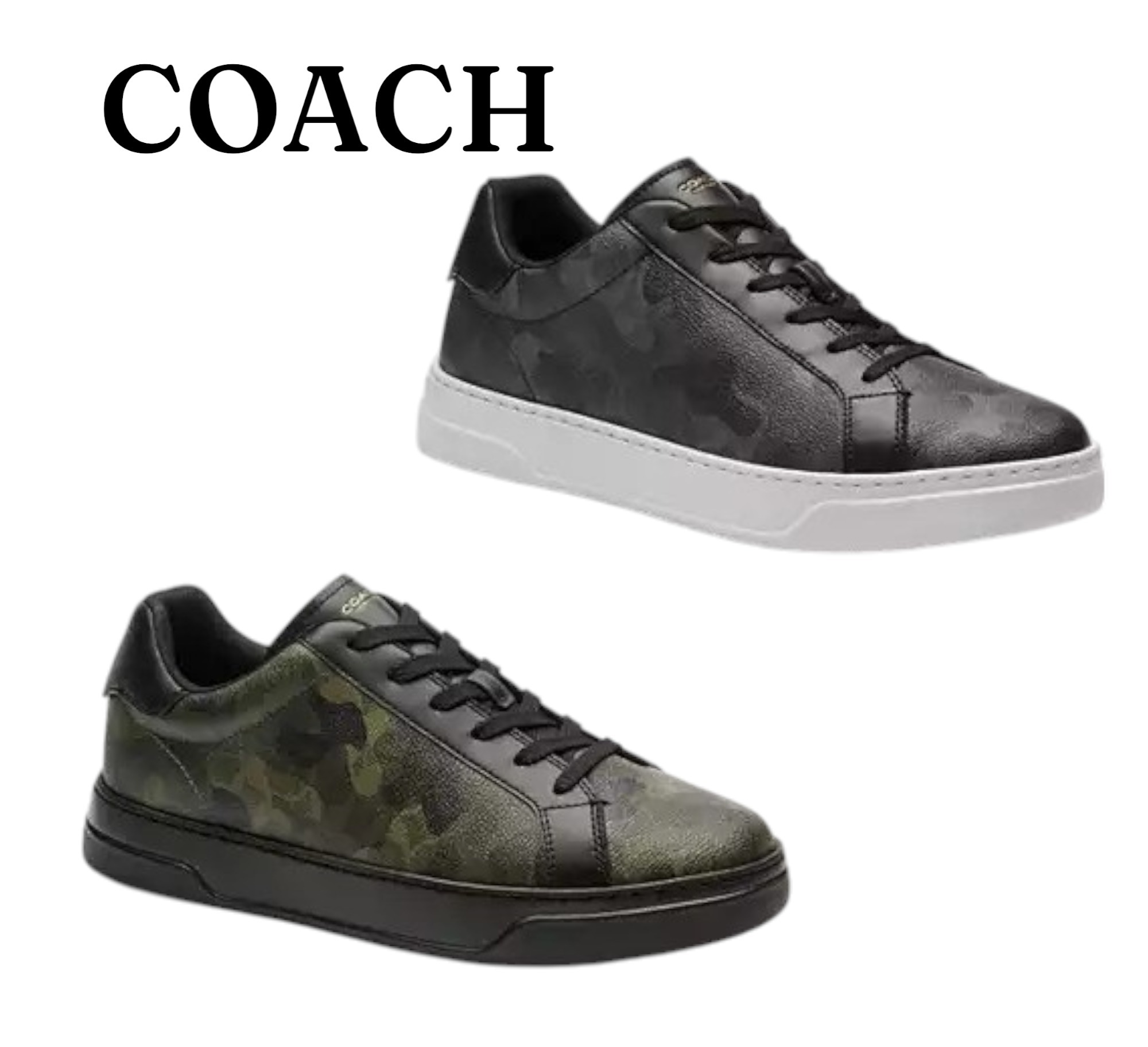 COACH ハイ ライン スニーカー・シグネチャー カモ プリント