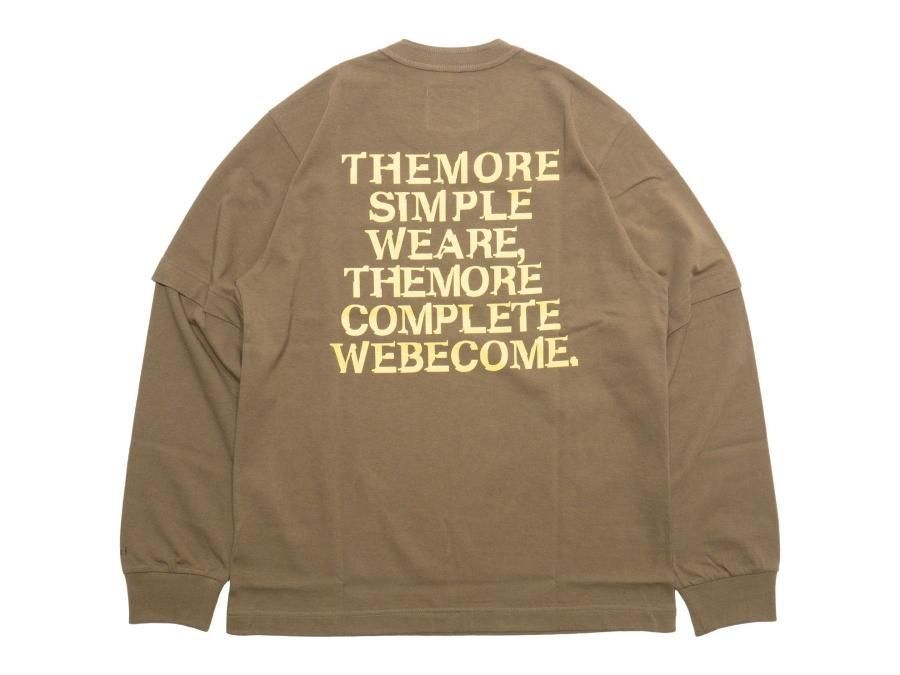 すぐ届く！ sacai プリント L/S Tシャツ オリーブ