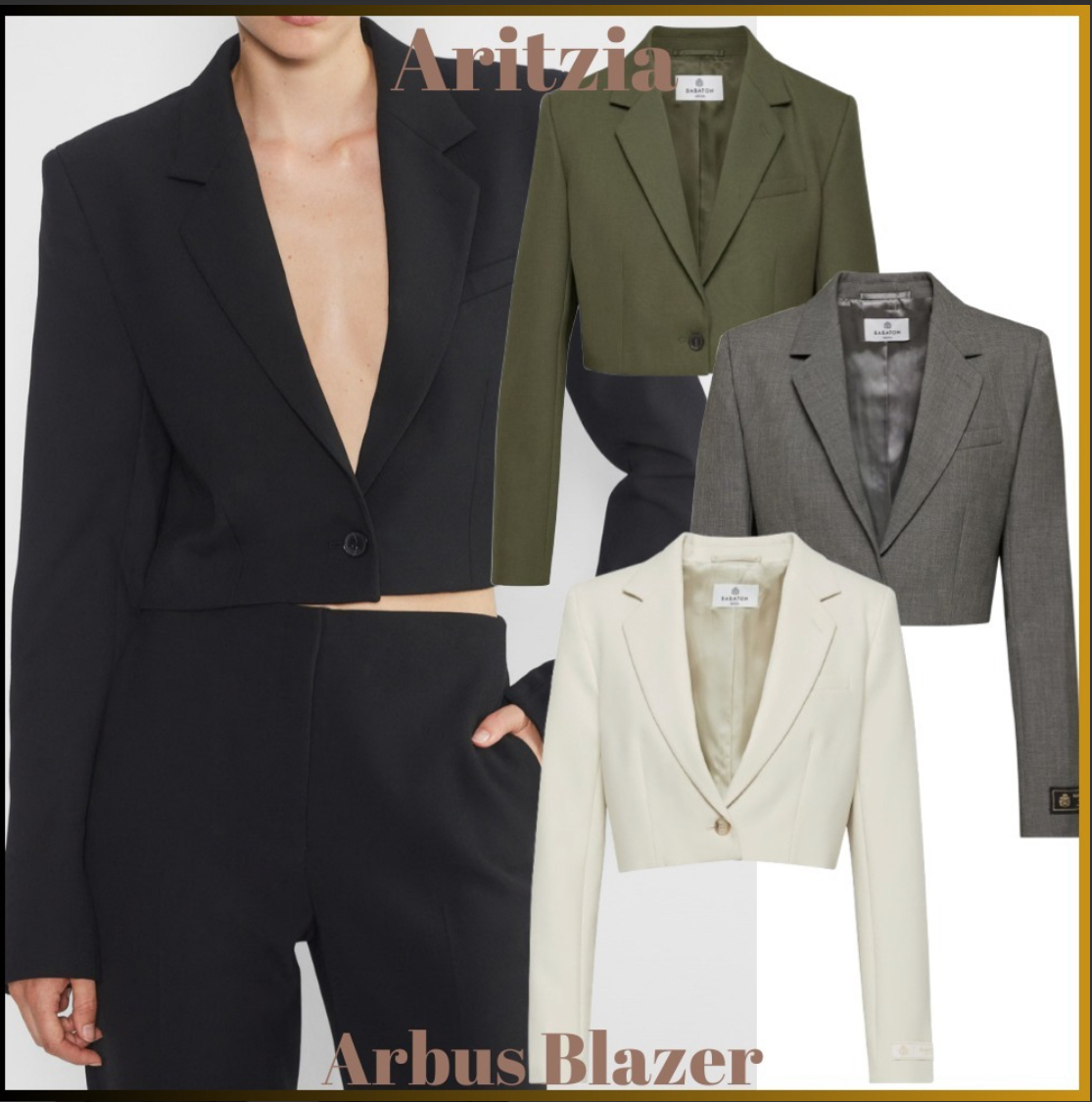ウエスト丈美シルエット★Aritzia★Arbus ブレザー