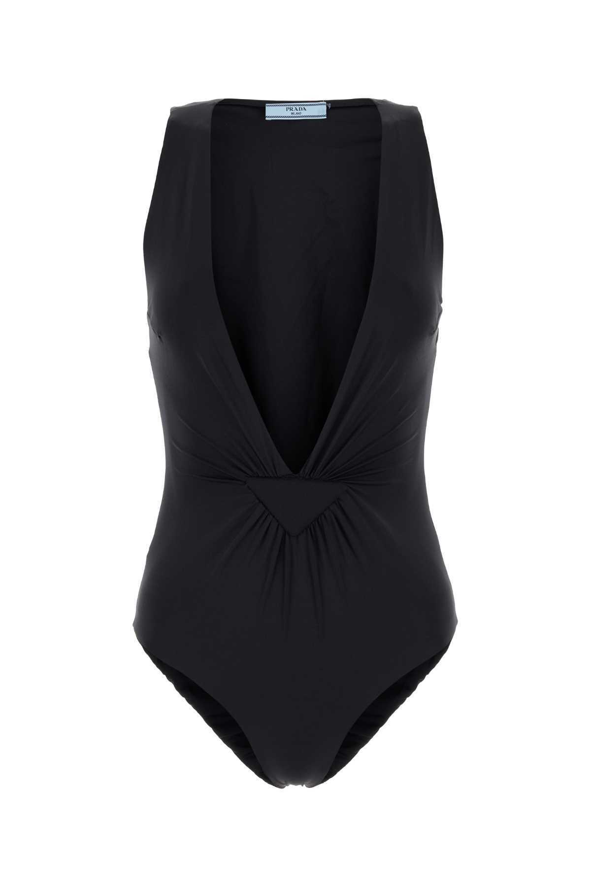 【送料&関税込】Prada Black Stretch Nylon Swimsuit