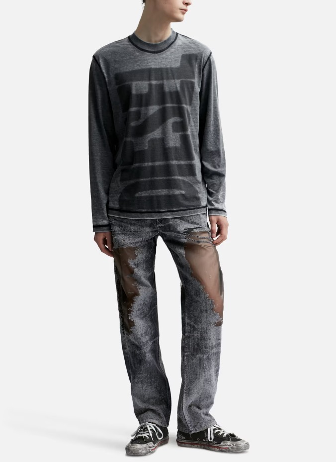 送料関税込み☆DIESEL ロゴ 長袖Tシャツ ロンT 新品 正規品 DIESEL ディーゼル Tシャツ 長袖 Tシャツ ロンT