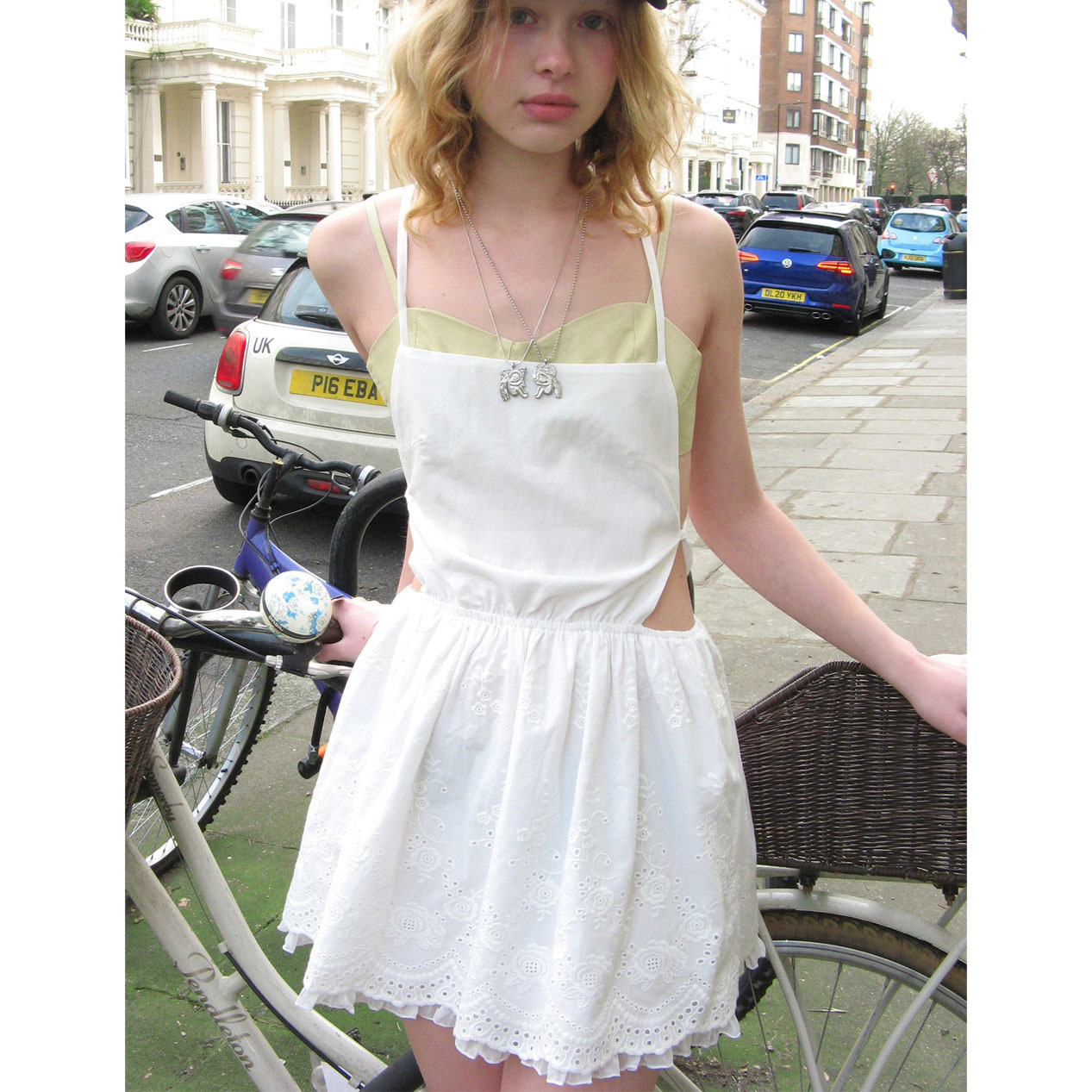★sinoon★Scallop Lace Layered Dress