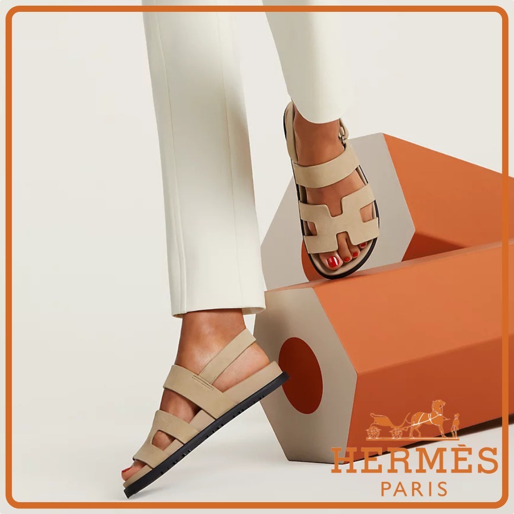 快適な履き心地【HERMES】スエード×レザー☆サンダル \"Genius\"
