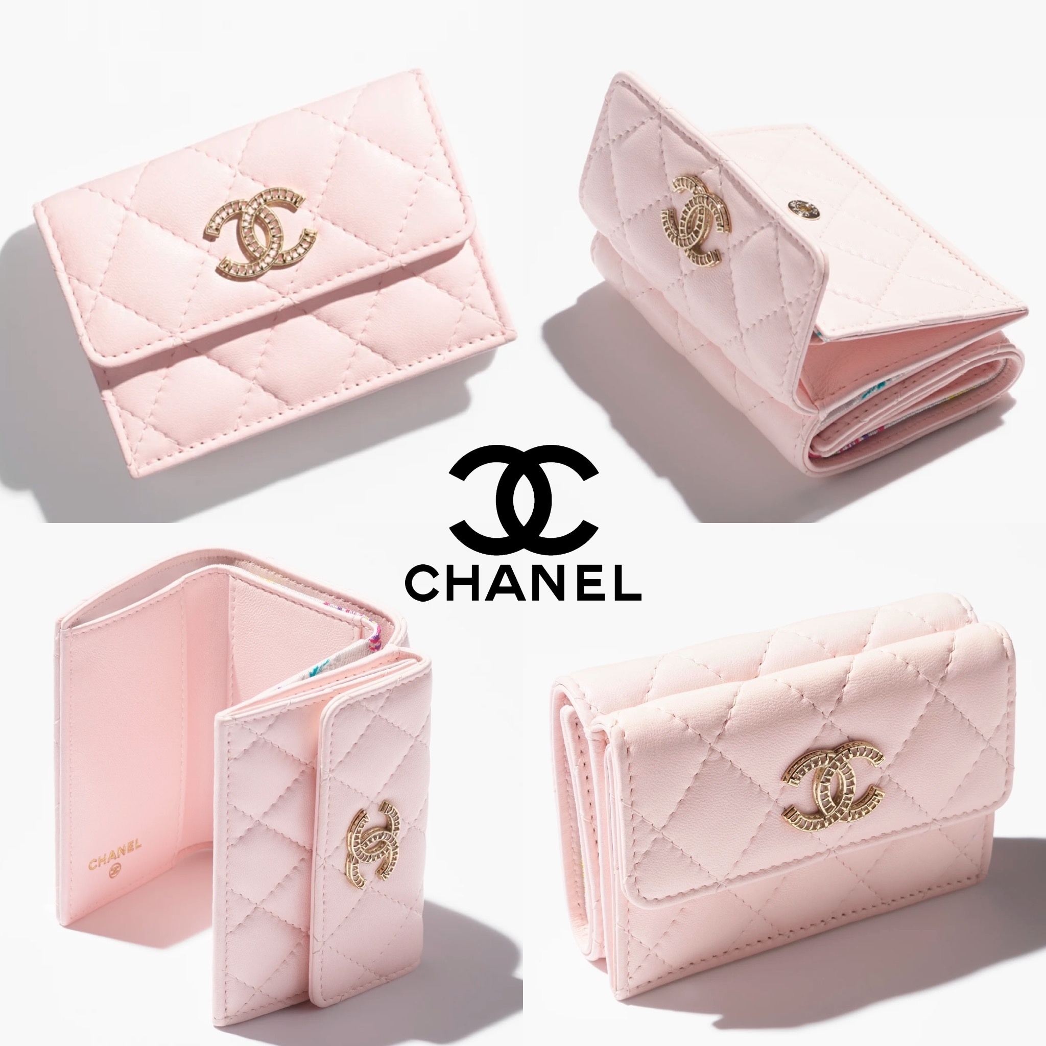 【CHANEL】スモール フラップ ウォレット 財布 裏地も可愛い