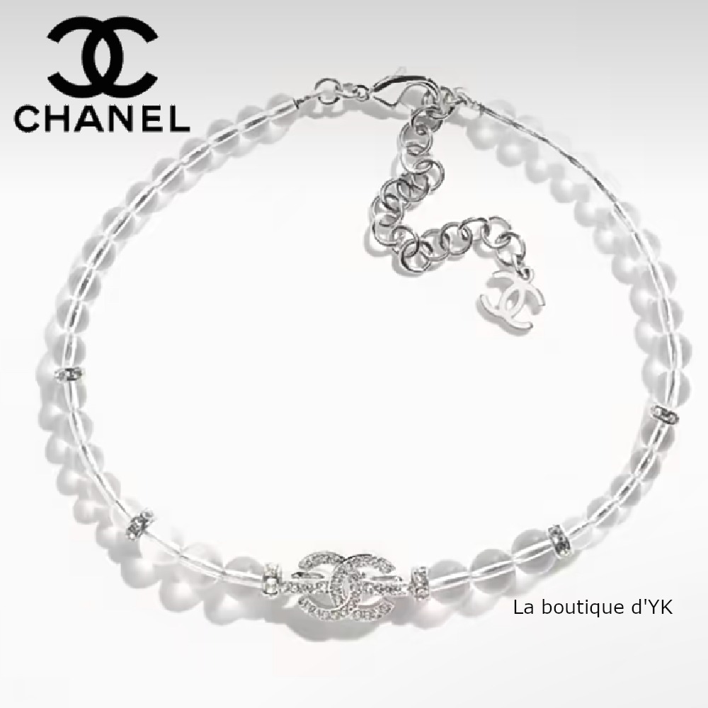 【つい見とれちゃう♡】CHANEL チョーカー 左右違いでかわいい♡】CHANEL チョーカー ネックレス (CHANEL
