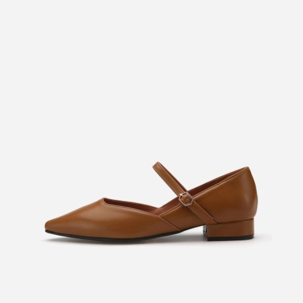 ドレスシューズ・革靴・ビジネスシューズ ^SALT&CHOCOLATE^ Pointed Toe Mary Jane Flat 412115010 2cm3co