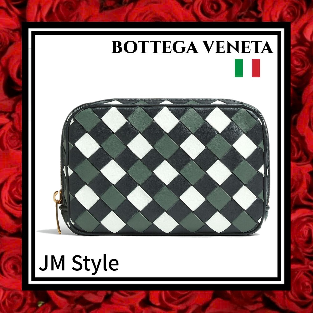 直営店●BOTTEGA VENETA●ジッパー付き小型織りポーチ