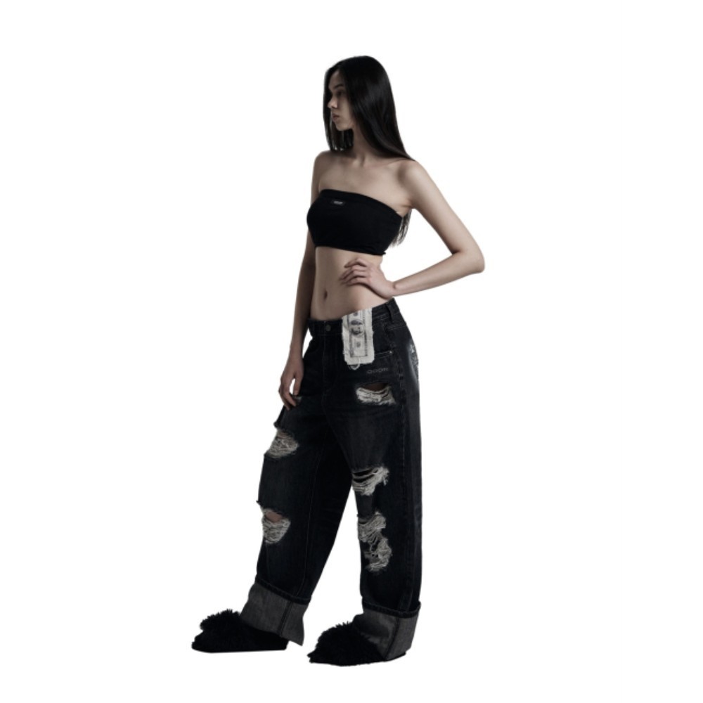 ★ODOR★ Dollar wide denim pants P0000GDG