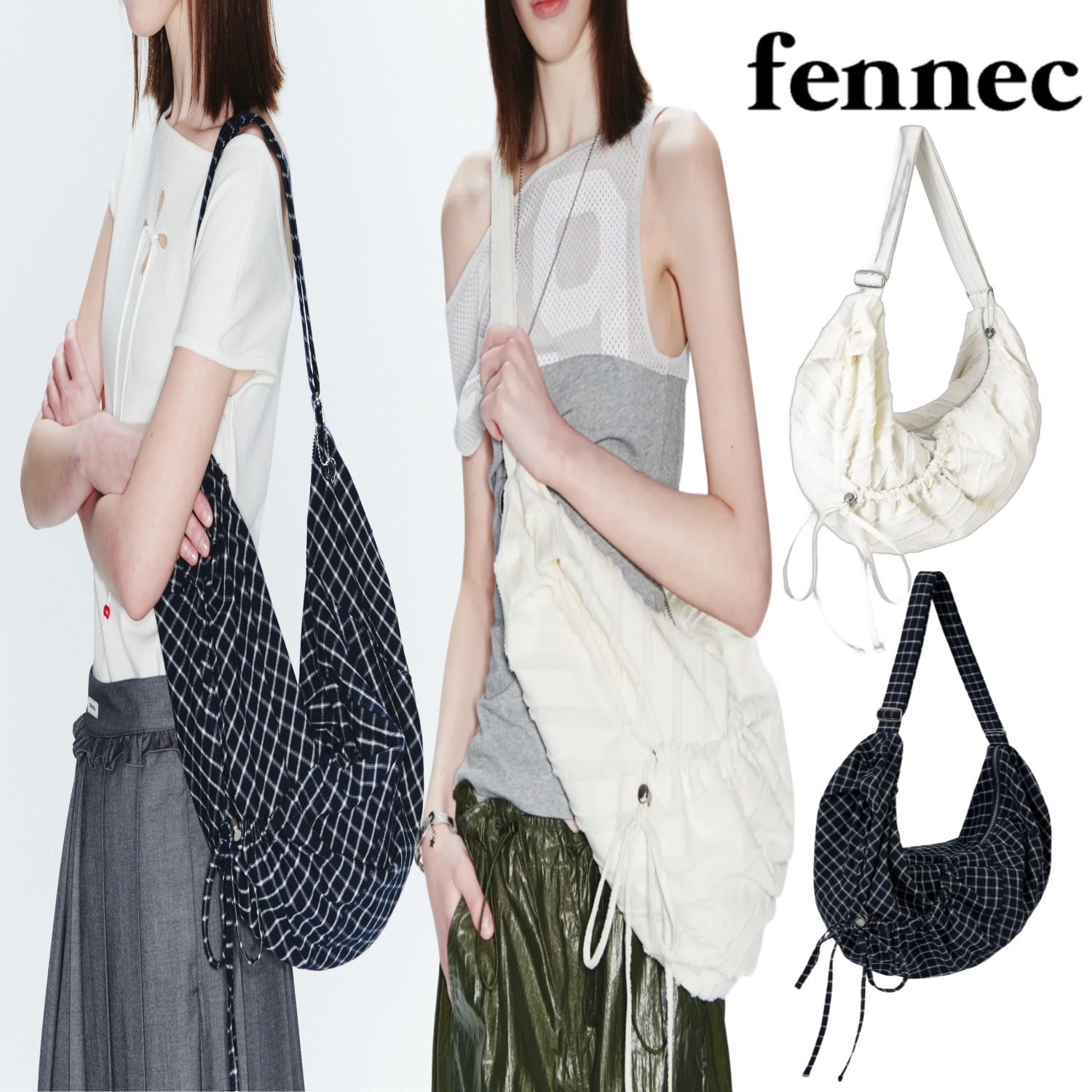 【Fennec】LASSIE ホーボーバッグ 2WAY フリンジディテール