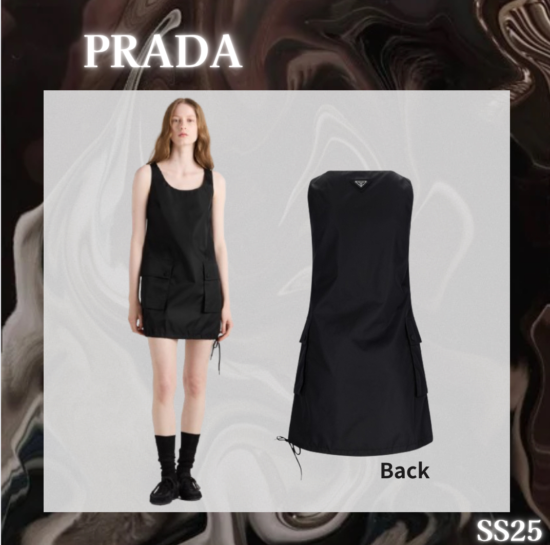 PRADA Re-Nylon Mini Dress Black SS25【新作】注目商品