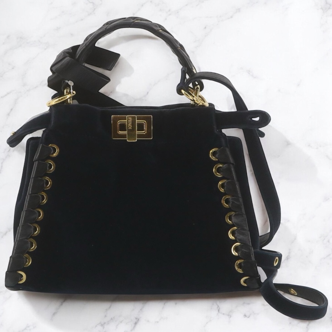 【VINTAGE】FENDI ミニピーカブー スエード 2wayハンドバッグ