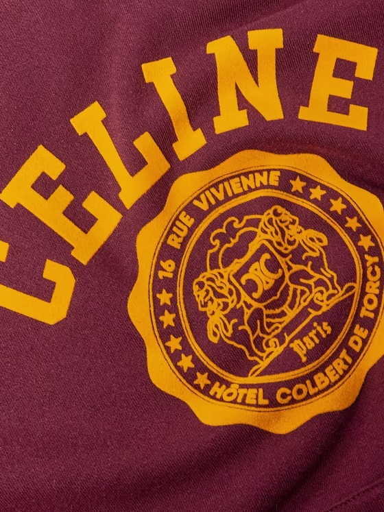 CELINE HOMME☆関税込☆ロゴフロックコットンジャージーパーカー CELINE HOMME☆関税込☆ロゴプリントコットンジャージーパーカー
