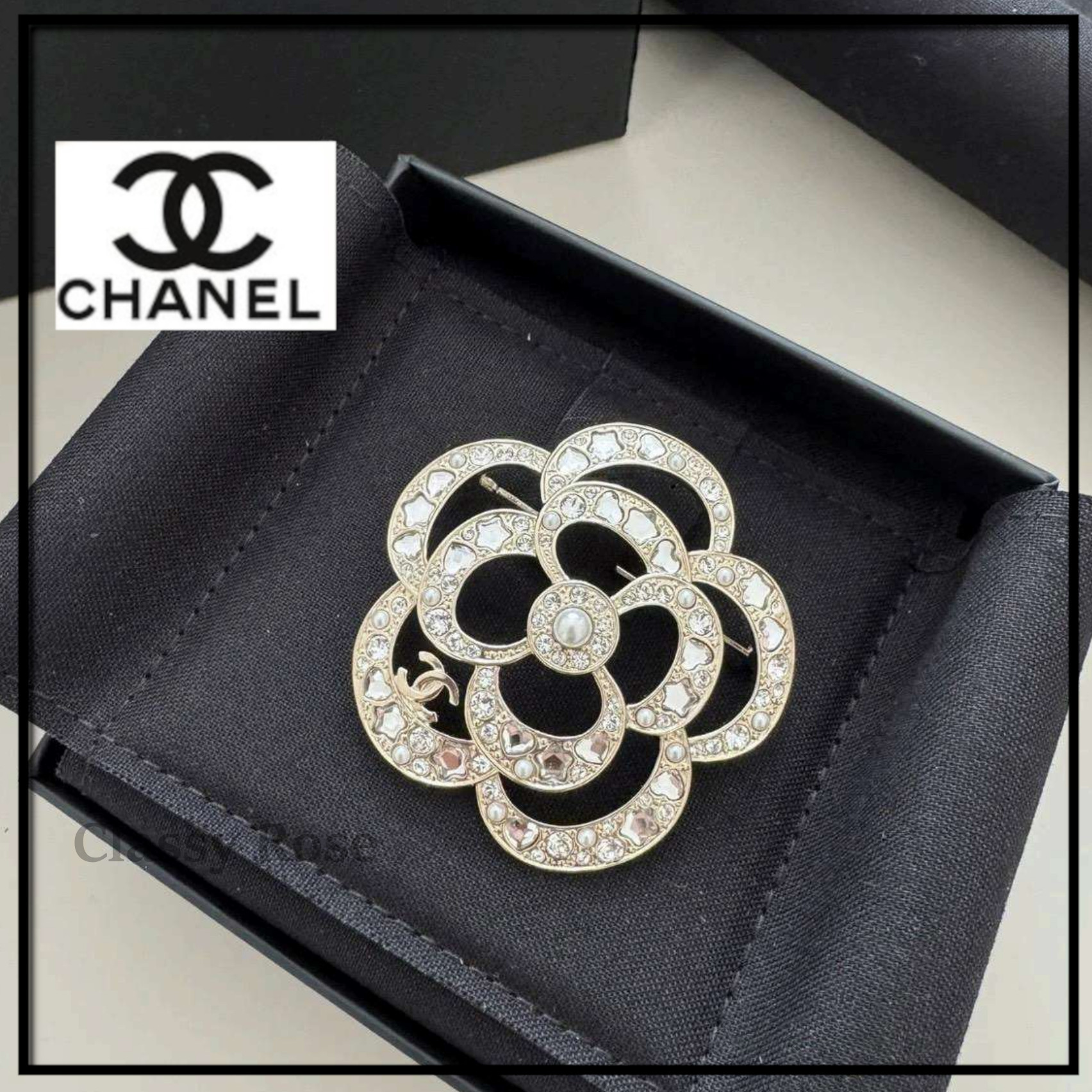 【キラキラ豪華で華やか♪CHANEL】シャネル ブローチ
