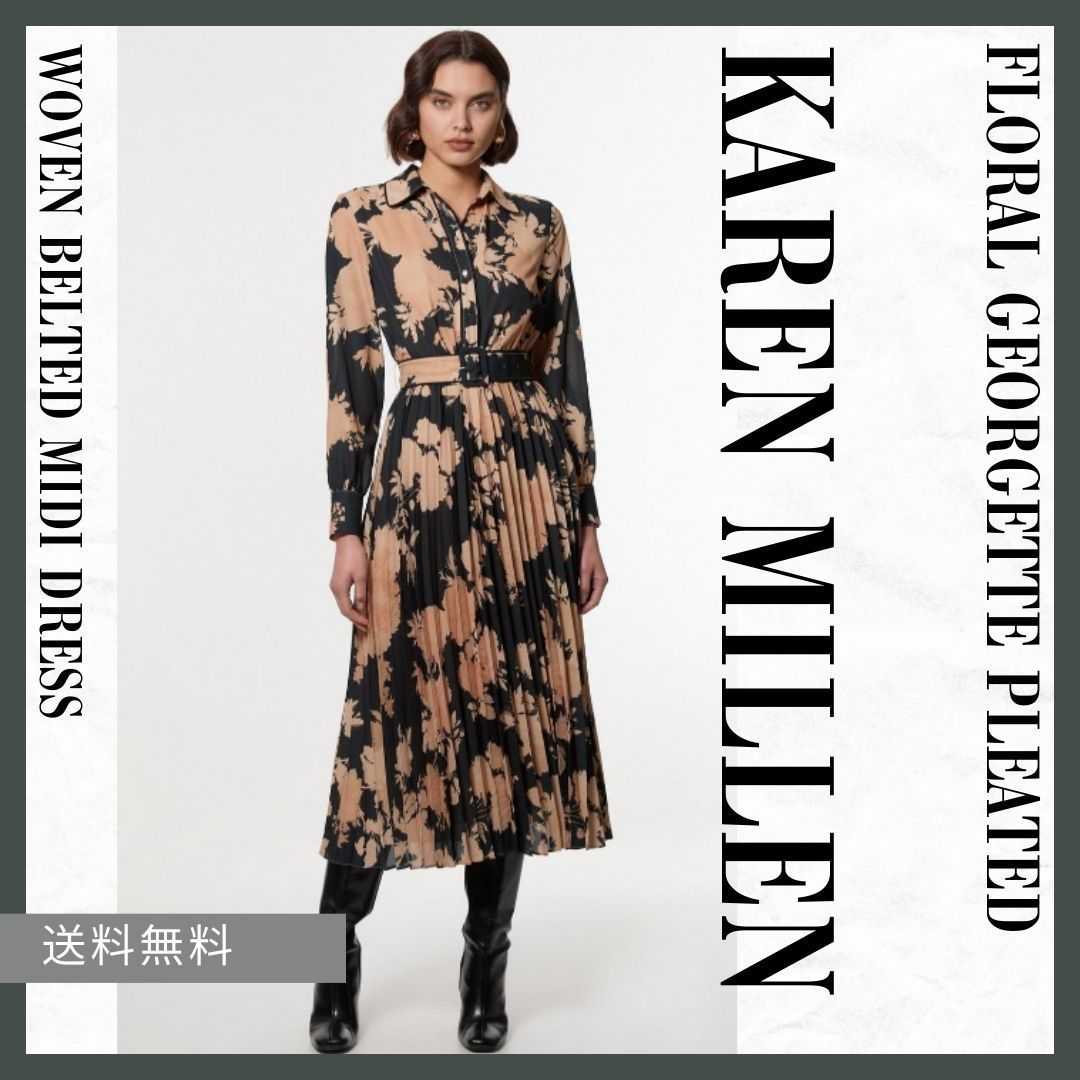 【日本未入荷】*Karen Millen* フローラルミディドレス