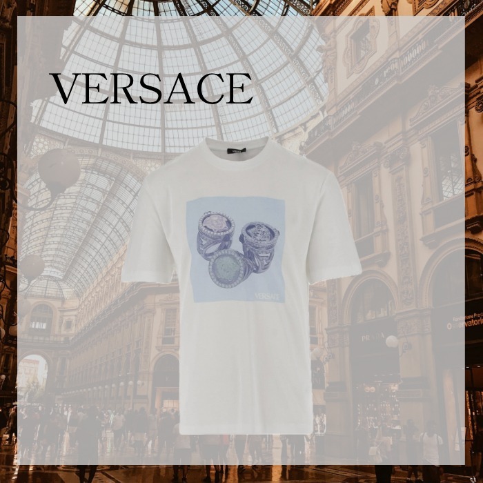 VERSACE Tシャツ メンズ レッド T-shirts