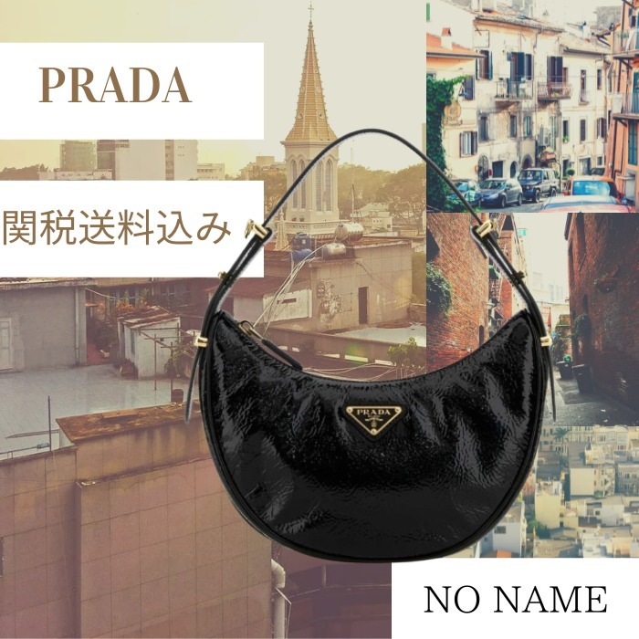 ハンドバッグ Prada Black Naplak Arqua Handbag