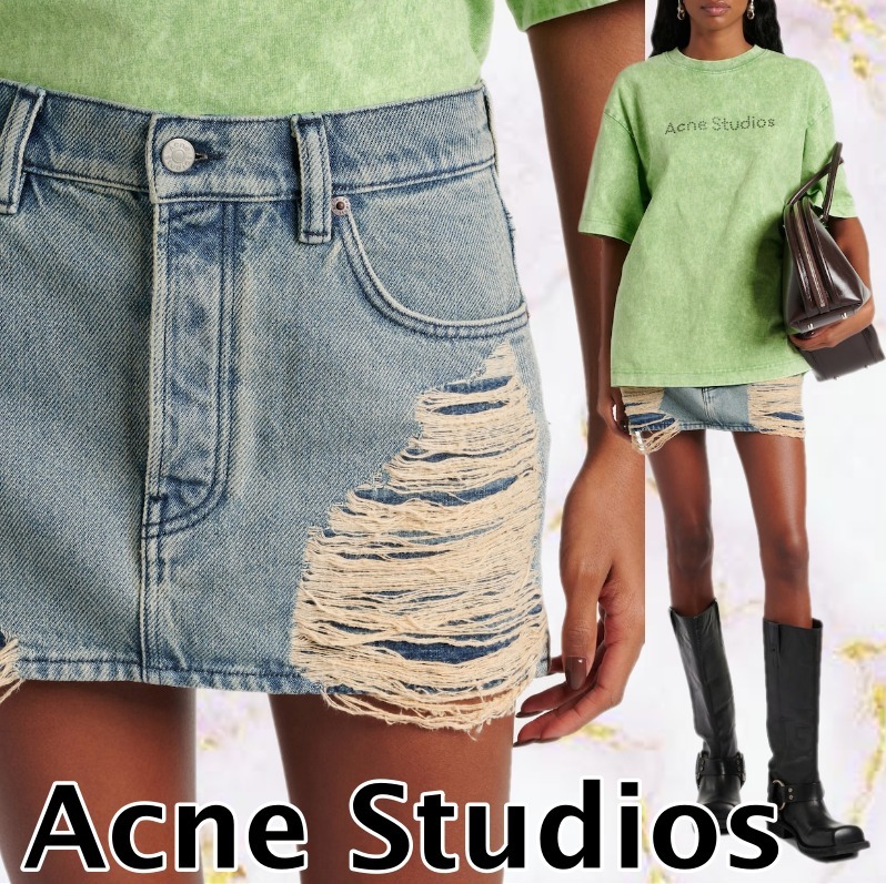 【Acne Studios】ダメージデニムミニスカート