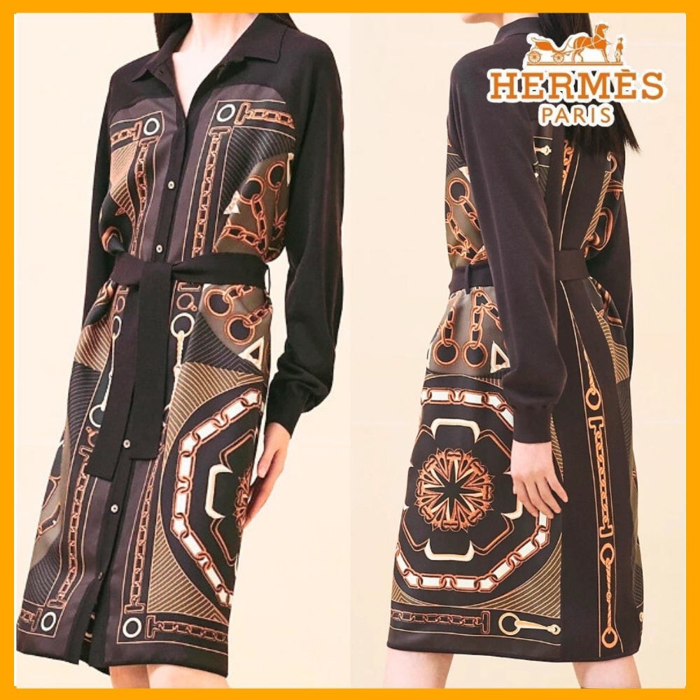 【日常を豊かにする♪】HERMES シャツドレス