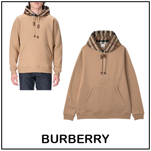 ★【BURBERRY】 チェックコットンリラックスフィットパーカー★