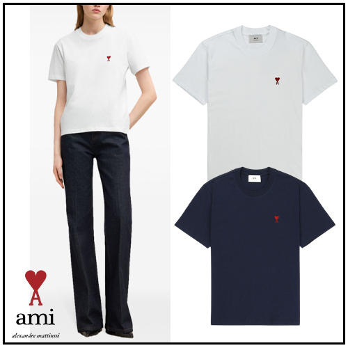 ★【AMI】 ハートロゴ半袖Tシャツ★男女兼用★