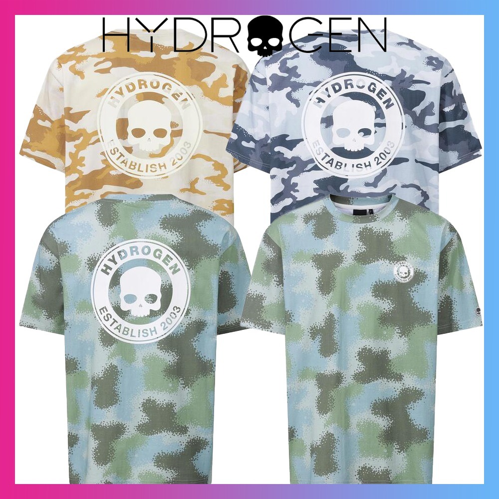 【HYDROGEN】(韓国) Camo Skull Graphic 2 Tシャツ 半袖 3色