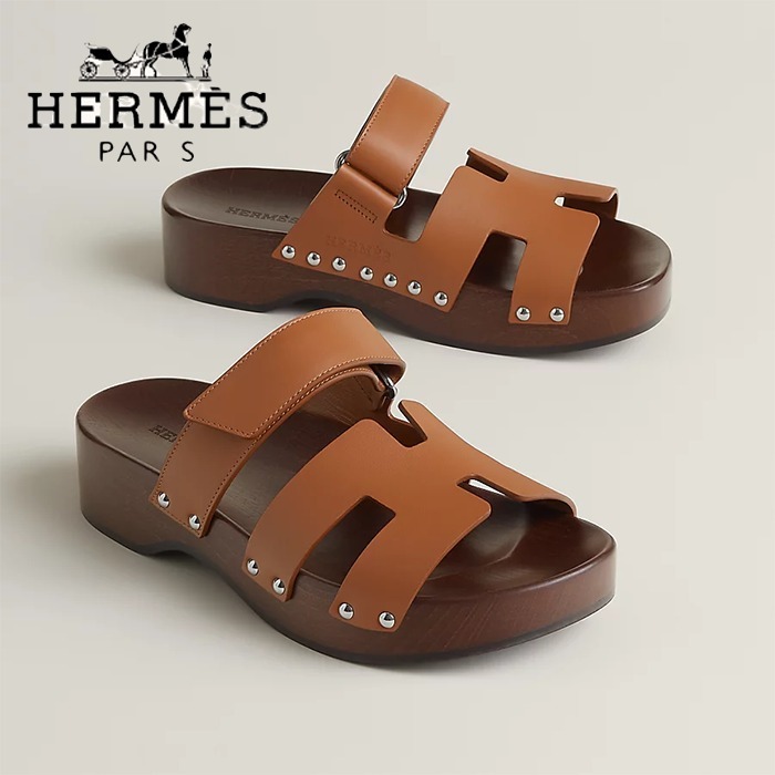《スタッズと厚底が◎ /Naturel》HERMES サンダル KOS
