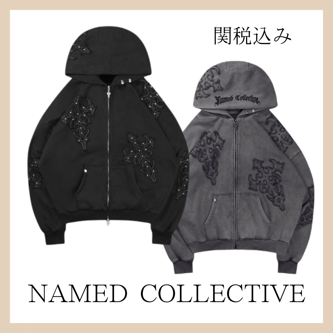 【NAMED COLLECTIVE】SINNER STUDDED ZIP HOODIE